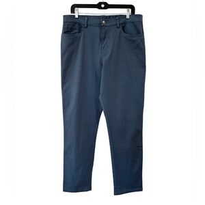 Pact men’s organic cotton Stretch Twill Pants L blue Slim  straight Casual NWOT